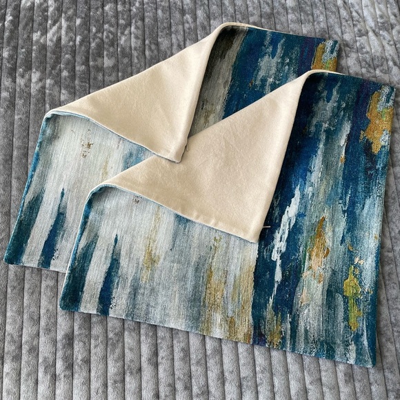 West Elm NWT Velvet Art 2 Pillow Covers - Picture 3 of 6